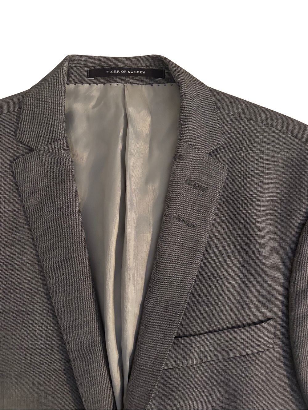 Tiger of Sweden βNordenβ Slim Gray Two-Button Blazer - Picture 3 of 8